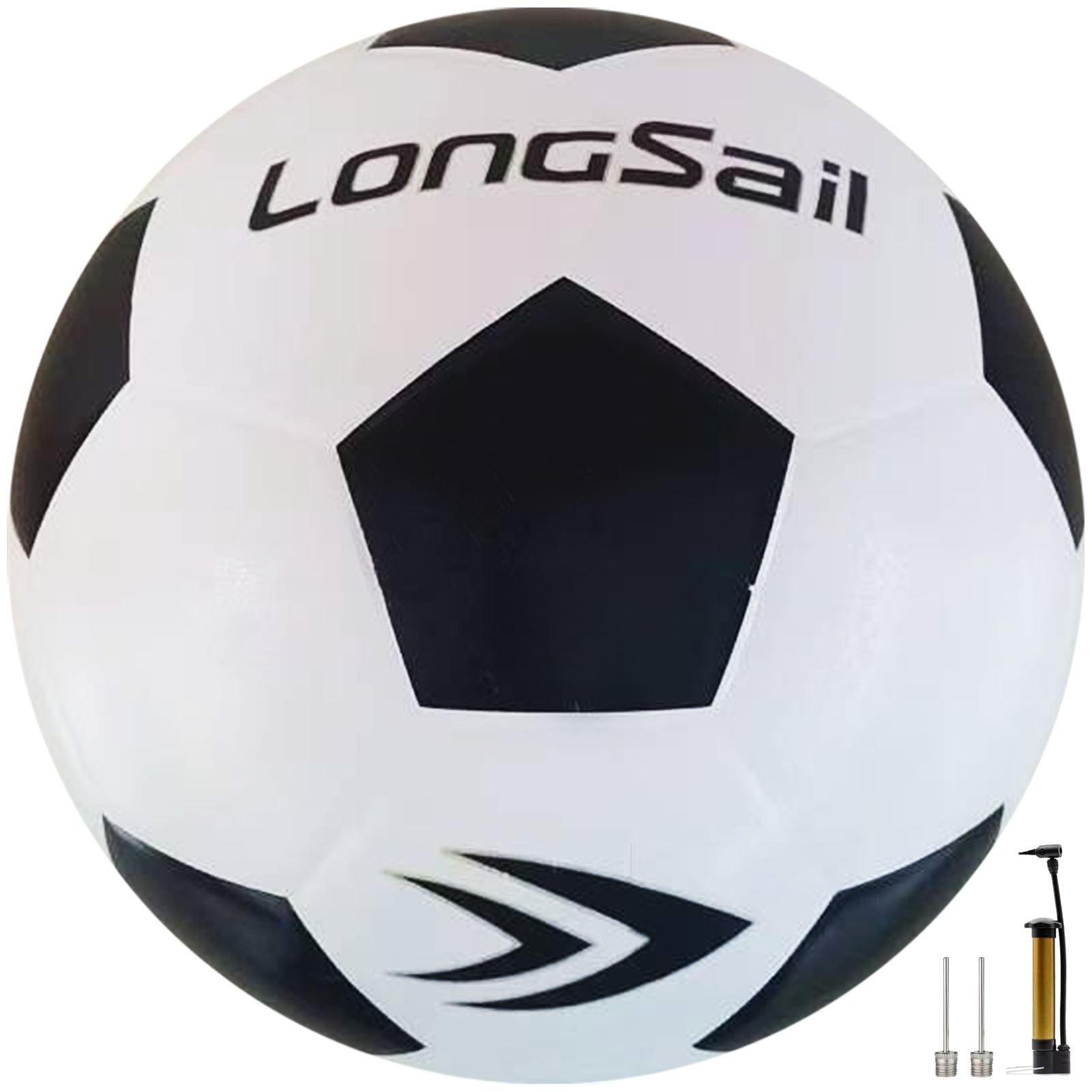 LONGSAIL Ballon de football en caoutchouc haute qualité blanc - Taille 4