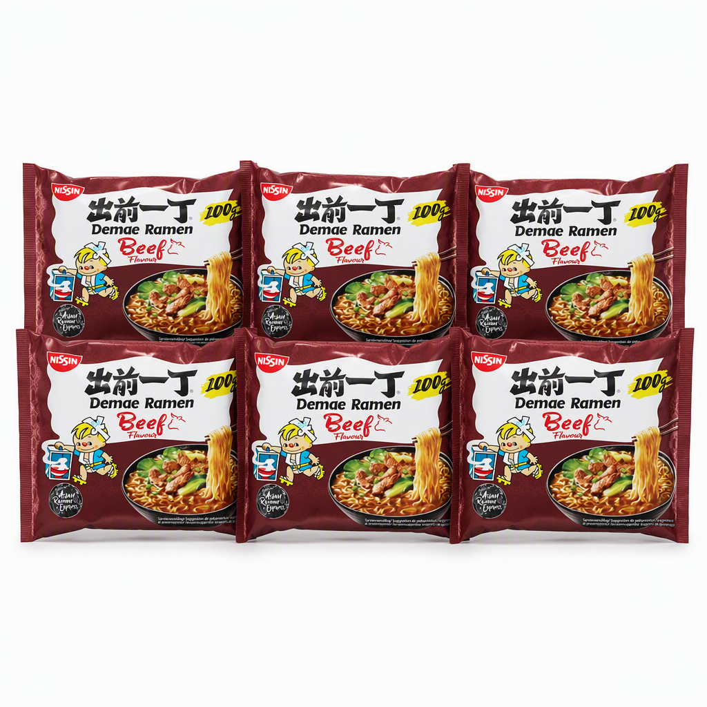 NISSIN Demae Ramen Bœuf 100 g ( Lot de 6)