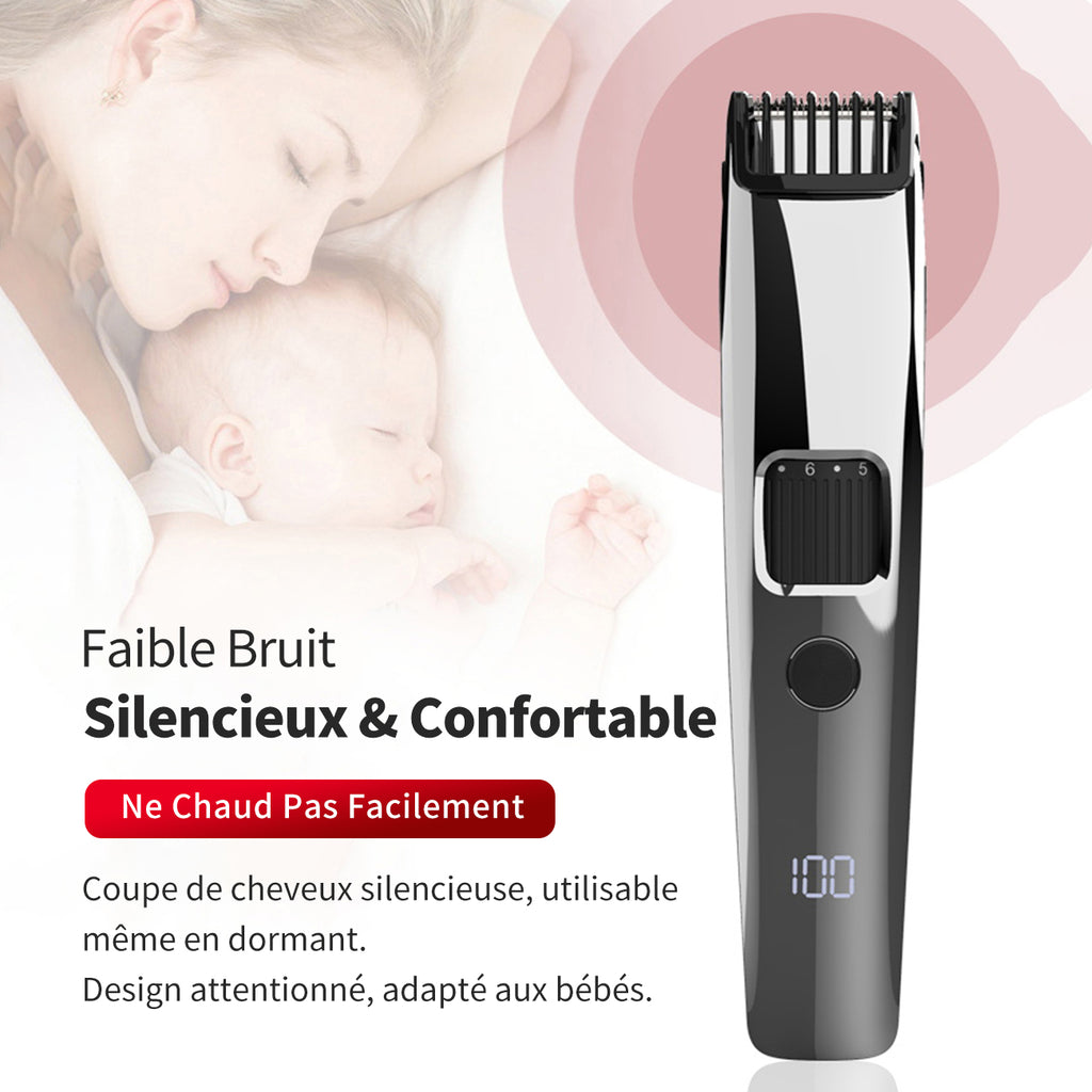 Sparoma Tondeuse à Cheveux pour Homme — Tondeuse Barbe Sans Fil avec Réglage à 10 Niveaux, Lame de Précision 0,1mm, Affichage LCD & Charge en Utilisation, Faible Bruit — FK-302