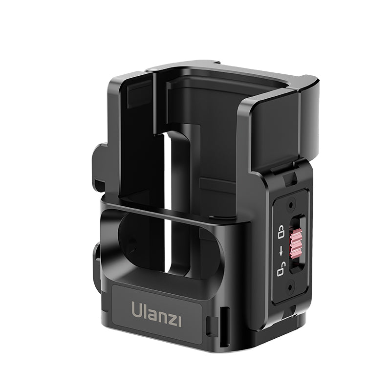 Ulanzi PK-06 Adaptateur d'extension pour DJI Osmo Pocket 3, Cage de protection en aluminium, Support métallique avec trous de vis 1/4 po, Interface pour caméra d'action, Accessoires rapides pour DJI Osmo Pocket 3