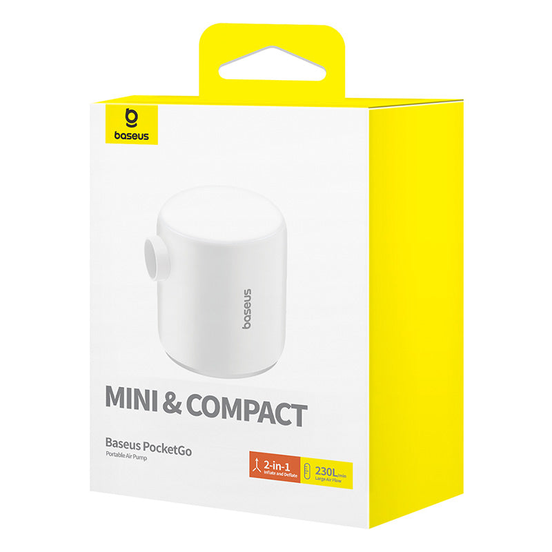Baseus PocketGo gonfleur portable blanc étoile