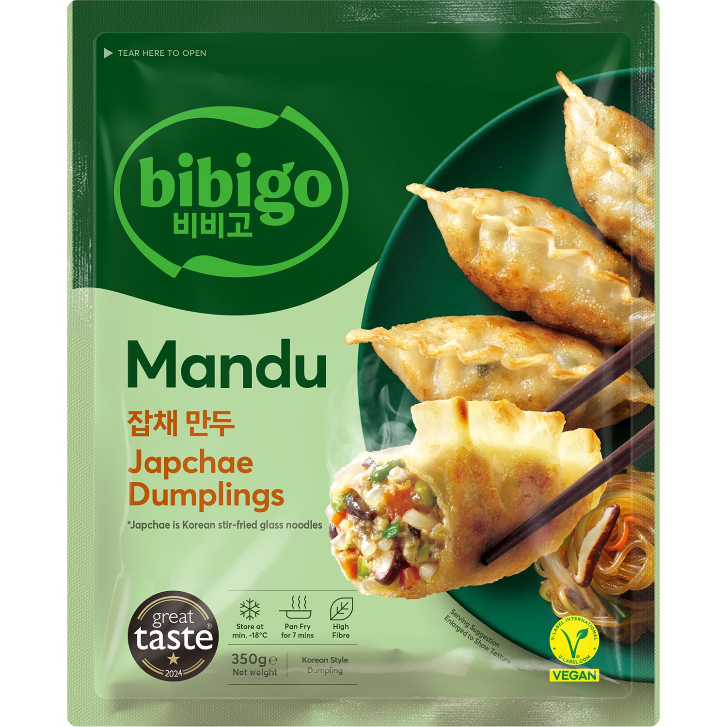 bibigo Raviolis coréens mandu Japchae - 350 g