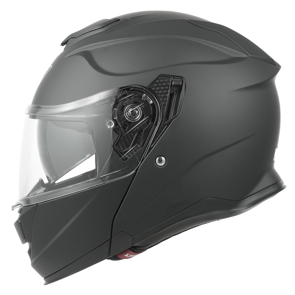 MY Casque de moto modulable intégral 935 Homologué ECE 22.06 à double visière Noir mat XXL