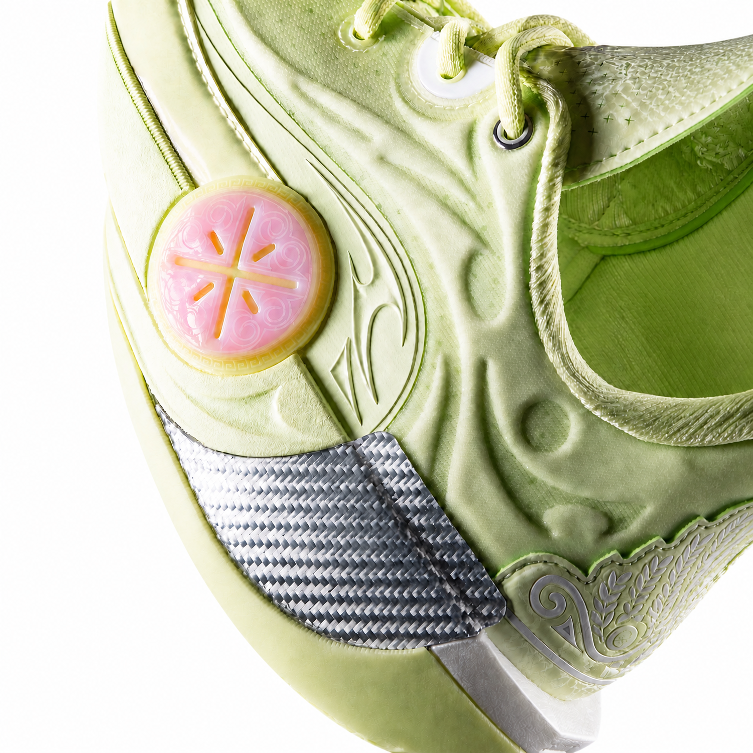 EU43 LI-NING Way of Wade 12 Chaussures de basket professionnel pour homme intérieur et extérieur - Rose papillon vert