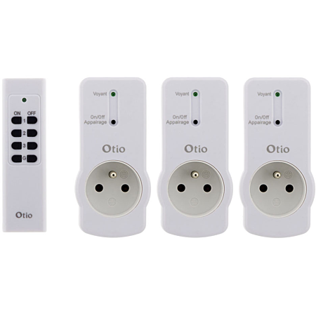 Zenitech Lot de 3 prises à télécommande - Blanc