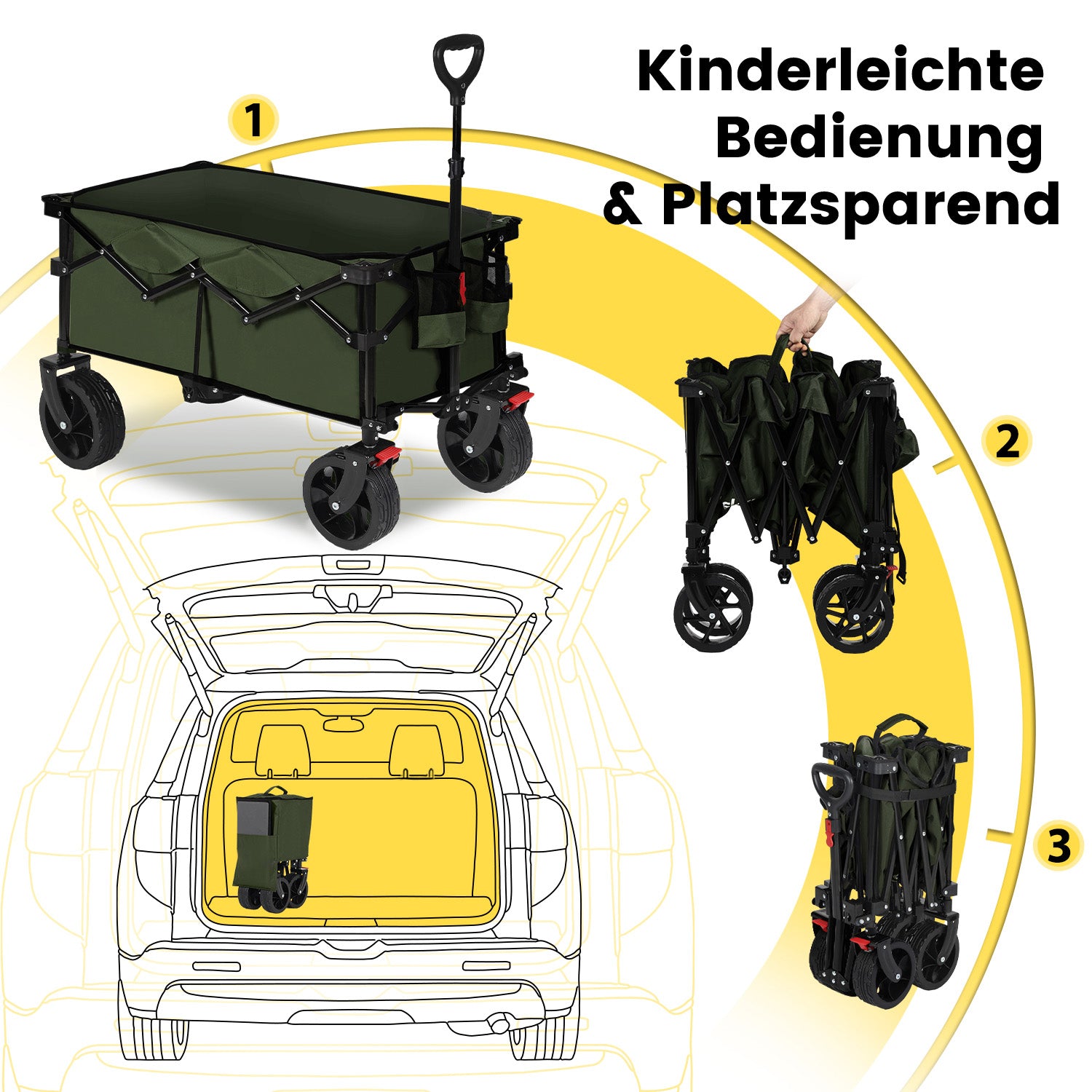 Sekey Chariot de transport rabattable et pliable 330 lb grande capacité
