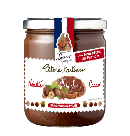 Lucien Georgelin Pâte à tartiner aux noisettes du Lot-et-Garonne et au cacao 400 g