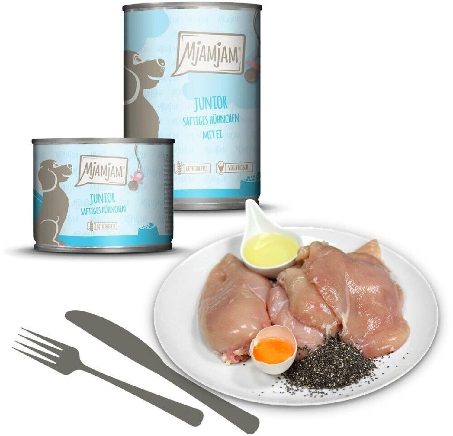 MjAMjAM Junior Nourriture humide pour chien poulet 200 g