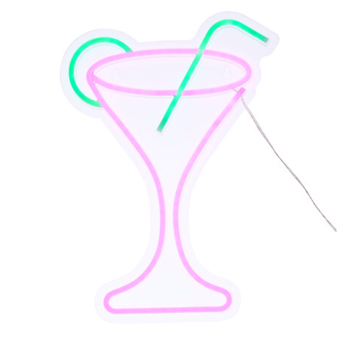 Atmosphera Néon mural LED cocktail - 34,7 cm