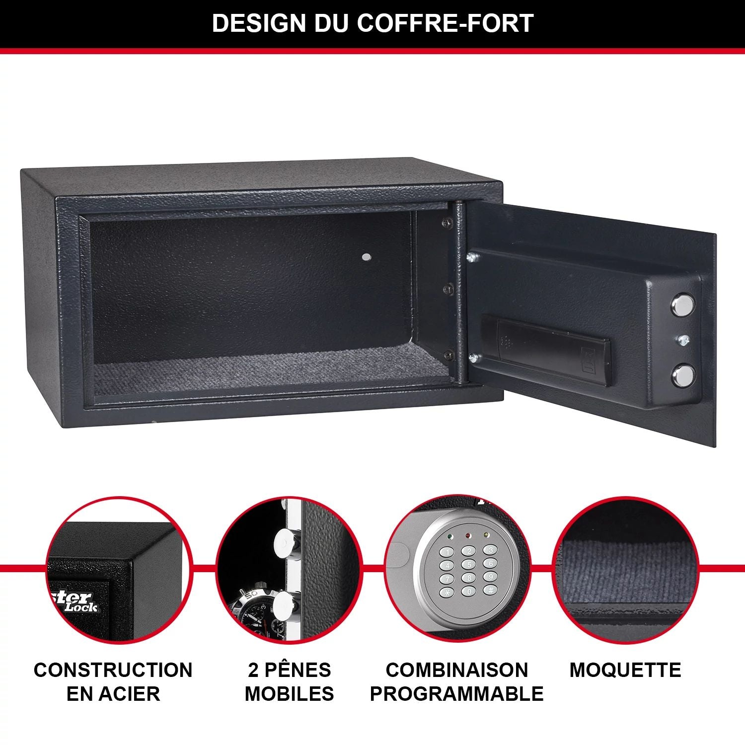 MASTER LOCK Security Safe - X075ML - Laptop Safe, Jewelry Safe and More