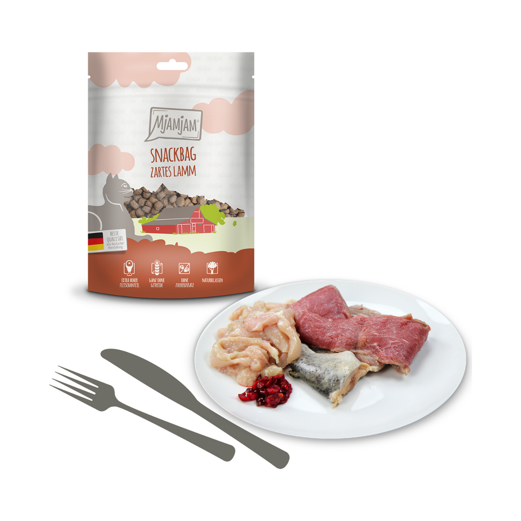 MjAMjAM Friandises pour chat à l'agneau 125 g