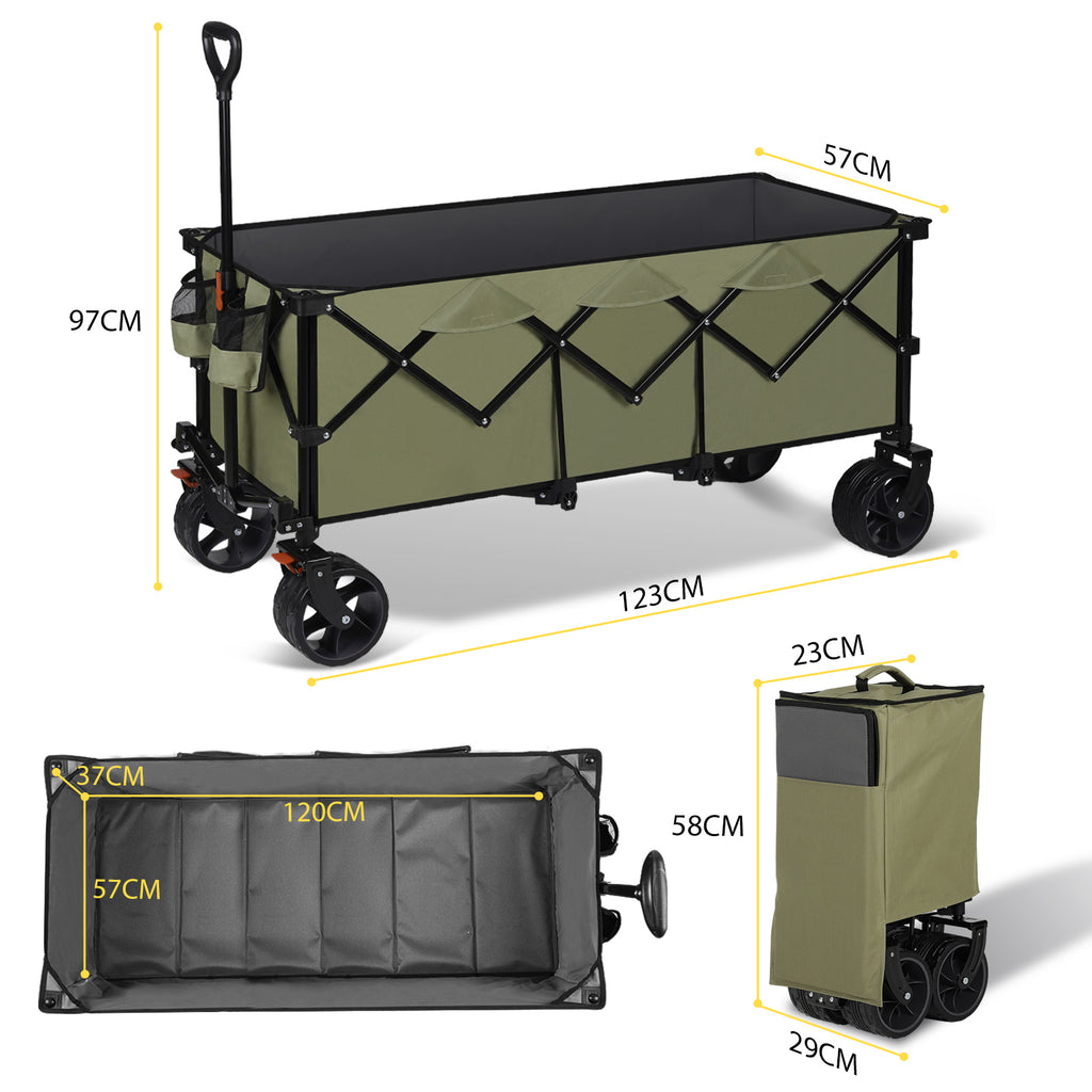 Sekey Chariot de transport extensible pliable 48 po longueur capacité de charge 200 kg