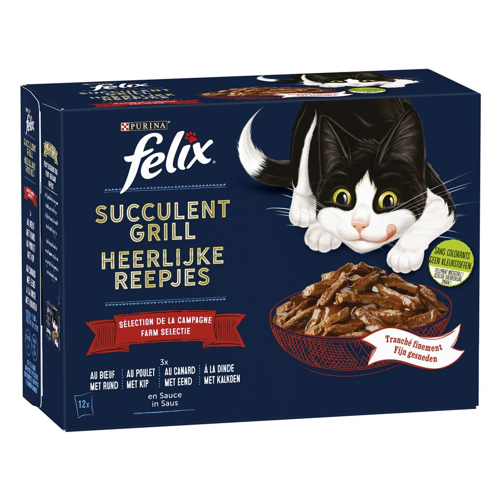 Felix Nourriture pour chat Sélection grillée succulente en sauce - 12 x 85 g