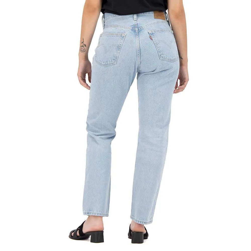 LEVI'S 501 Jeans droit court Femme Bleu clair