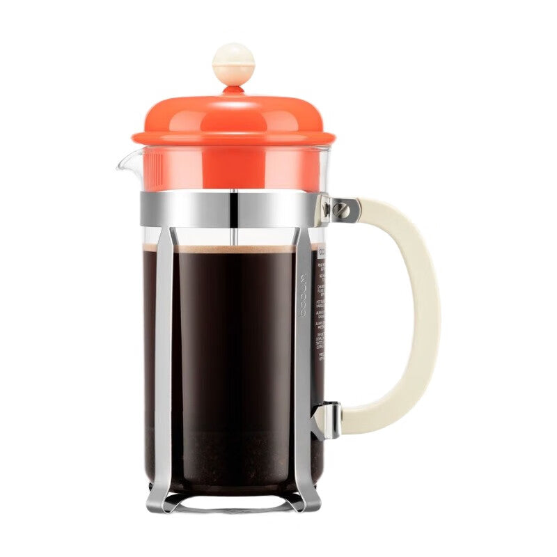 Bodum Caffettiera Cafetière à piston 1 L - 8 tasses - Corail vif
