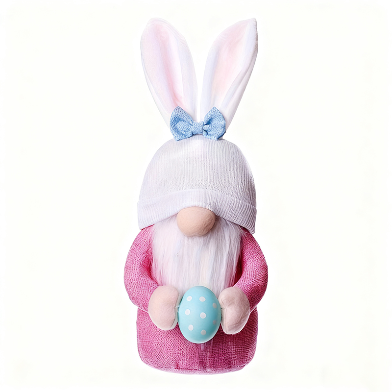 Yuejia 1 Pièce 12 Pouces/30 cm Décorations de Pâques Gnomes en Peluche, Poupées Gnomes Lapins sans Visage Faites à la Main Ornaments de Pâques