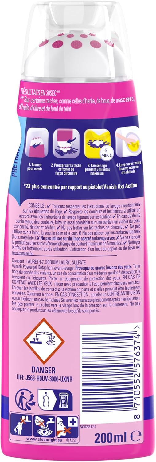 VANISH Oxi Action Gel Avant-Lavage Détachant 200 ml