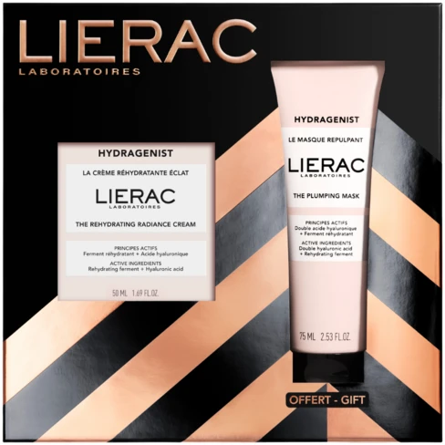 LIERAC COFFRET HYDRAGENIST GEL-CRÈME RÉHYDRATANT ÉCLAT 50ml + MASQUE REPULPANT 75ml