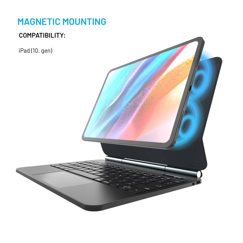 FIXED Typee pour Apple iPad 10,9" (2022)/iPad 11" (2025), EN, noir