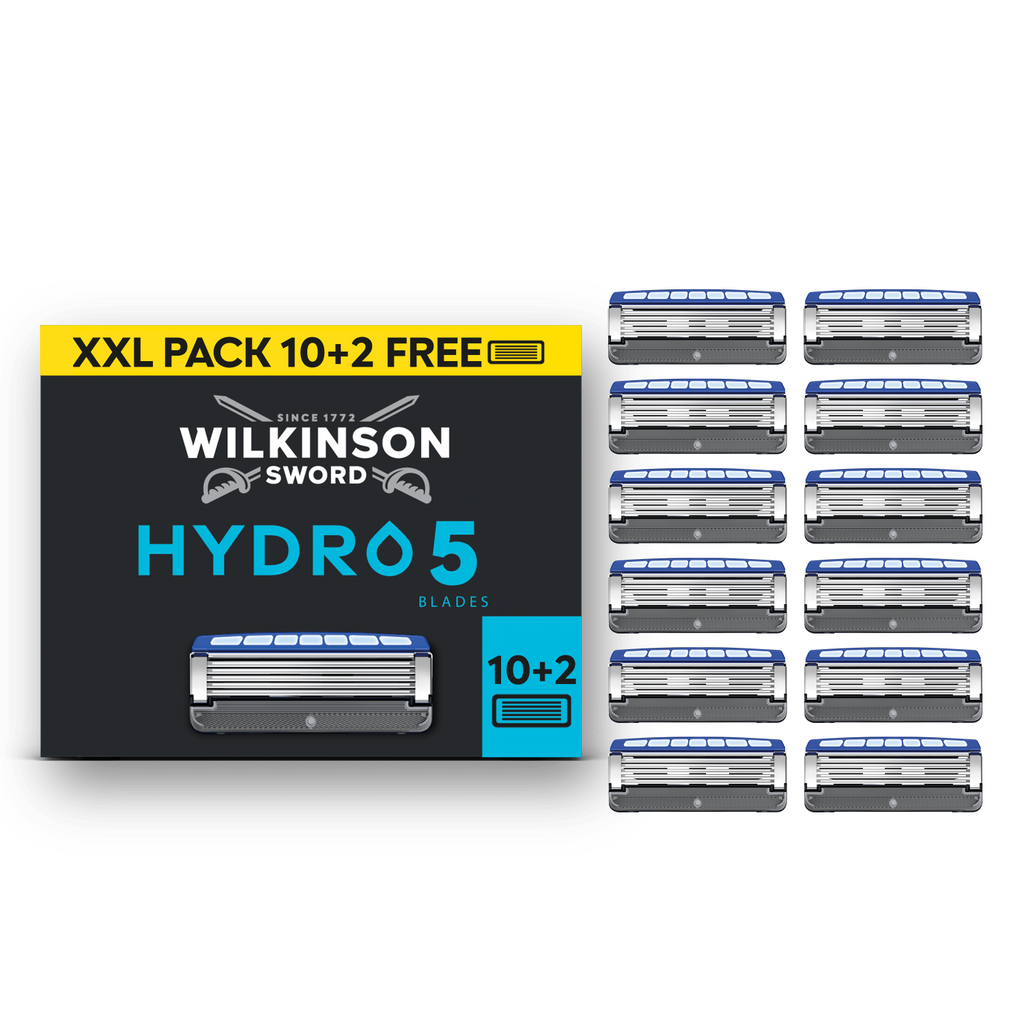 WILKINSON SWORD Hydro 5 - Lames de Rasoir - Pour Homme - 12 Recharges (10+2 Offertes)