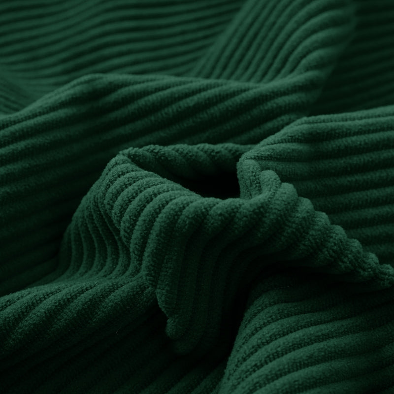 MEROPE, Housse de coussin en velours côtelé polyester, 50x50 cm, vert forêt, 1 pack