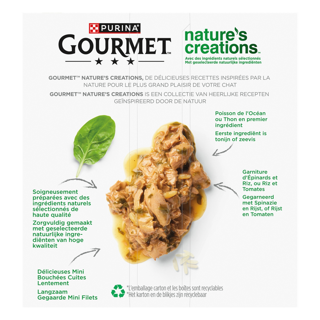 Gourmet Nature's Creations Mini Pâté Aliment pour chat - 8 x 85 g