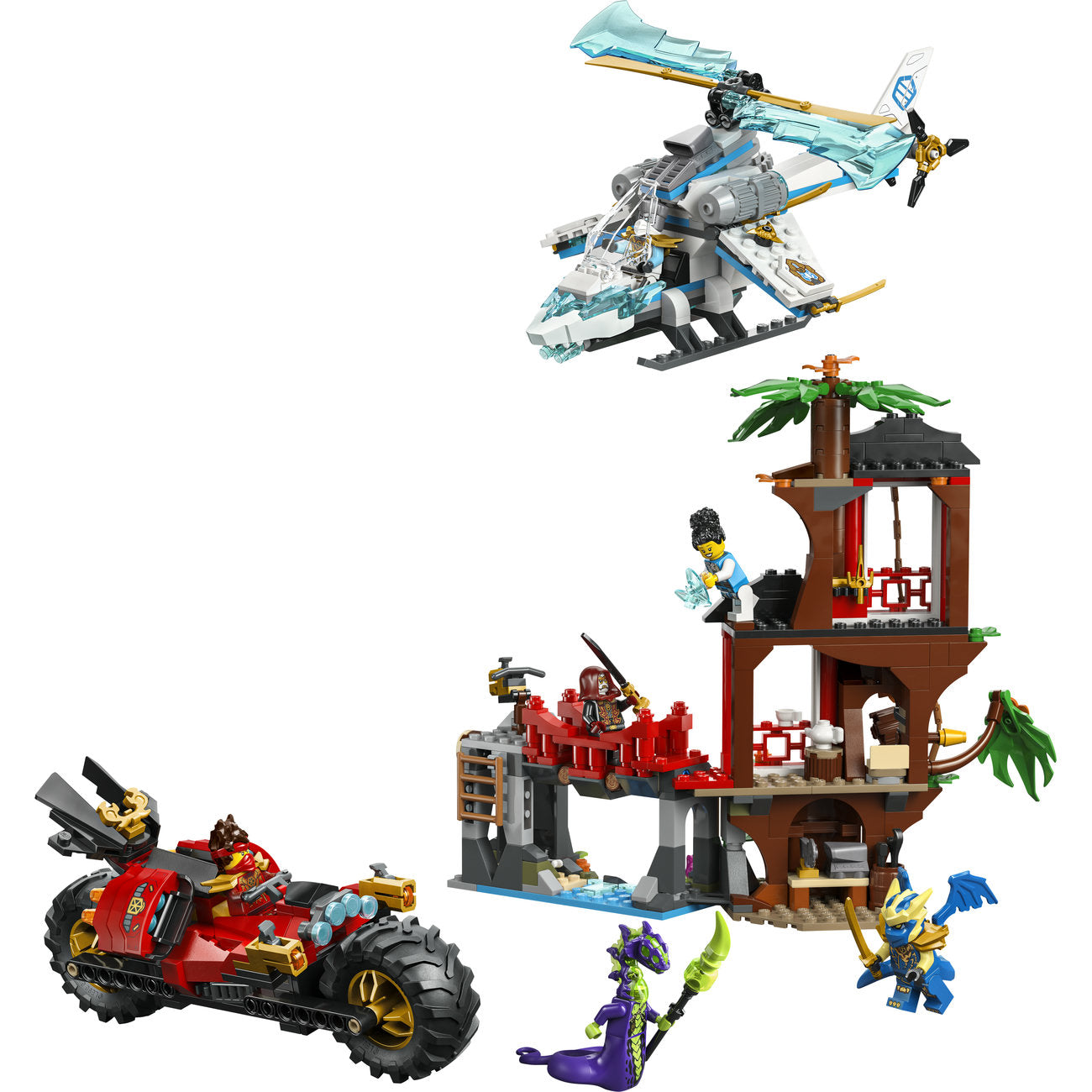 LEGO Ninjago 71857 Véhicule Ninja Maison dans les arbres Pack de combat de 642