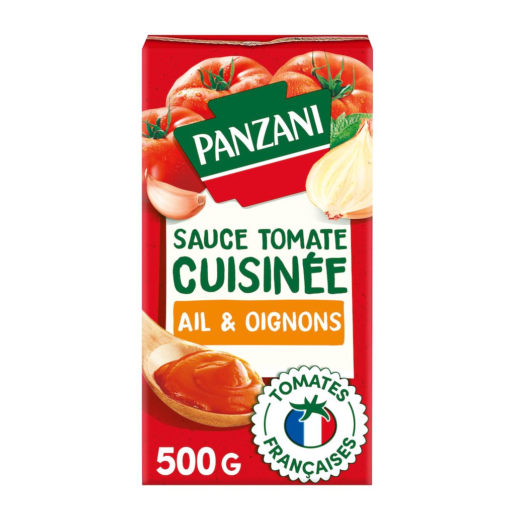 PANZANI sauce tomates cuisinée à l'ail et à l'oignon 500g