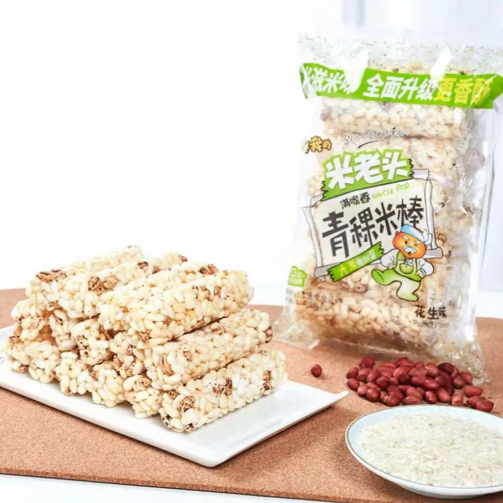 Mi Laotou Barre de riz à l'orge saveur cacahuète - 150 g
