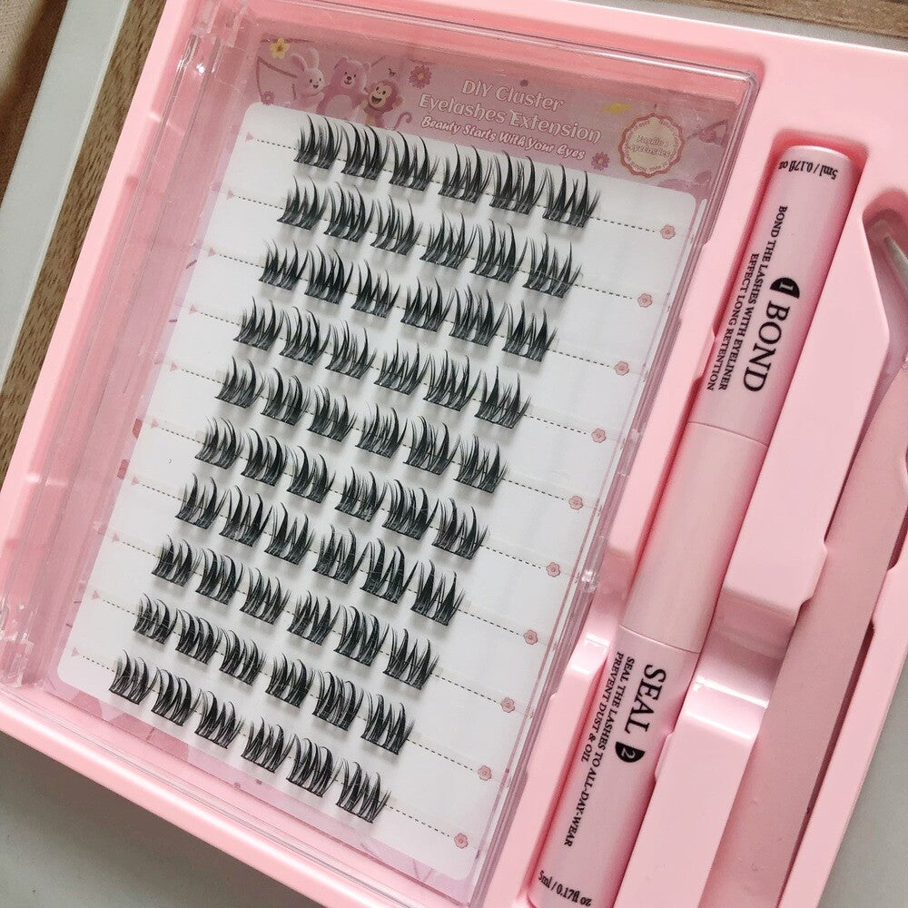 MeoMagic F39 Kit d'extensions de cils avec pince et colle - 120 pièces