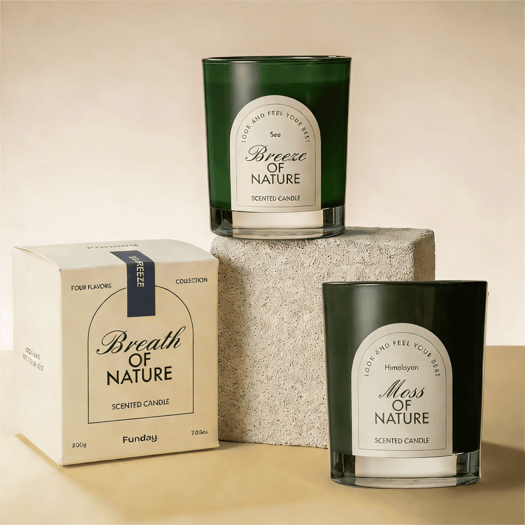 Zooly Bougie parfumée en gobelet à fond épais - Souffle de la nature, Mousse de l’Himalaya (Vert), 200 g, 1 pièce