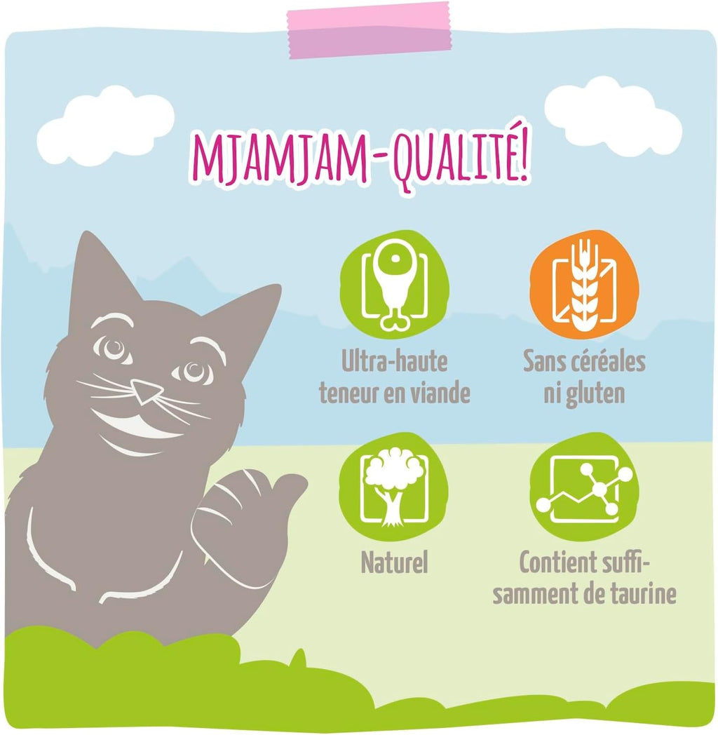[Peut être servi frais pour l'été] MjAMJAM Nourriture humide pour chat porc carotte - 400 g x 6