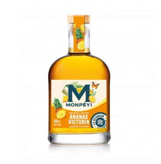 MONPEYI Liqueur au rhum arrangé saveur ananas, 31°, 50 cl