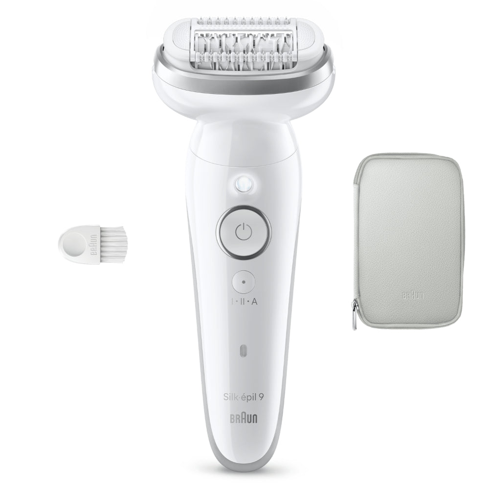Braun Silk épil 9, Épilateur, Utilisation Sous la Douche ou Sur Peau Sèche, SES9-000, Argent