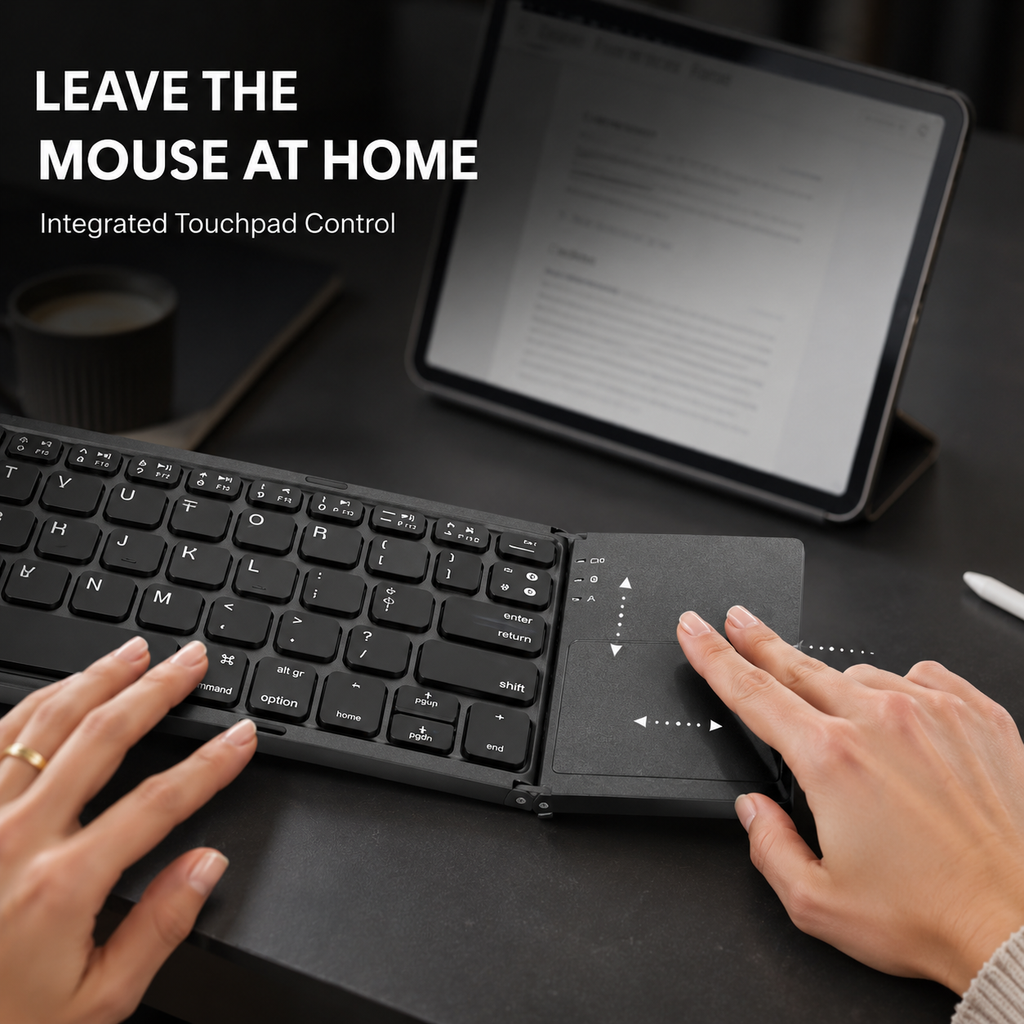 VoxorAI B033 est doté d'un pavé tactile et d'un pavé numérique. Ce clavier sans fil portable de taille standard est compatible avec les PC, les ordinateurs portables, les iPad