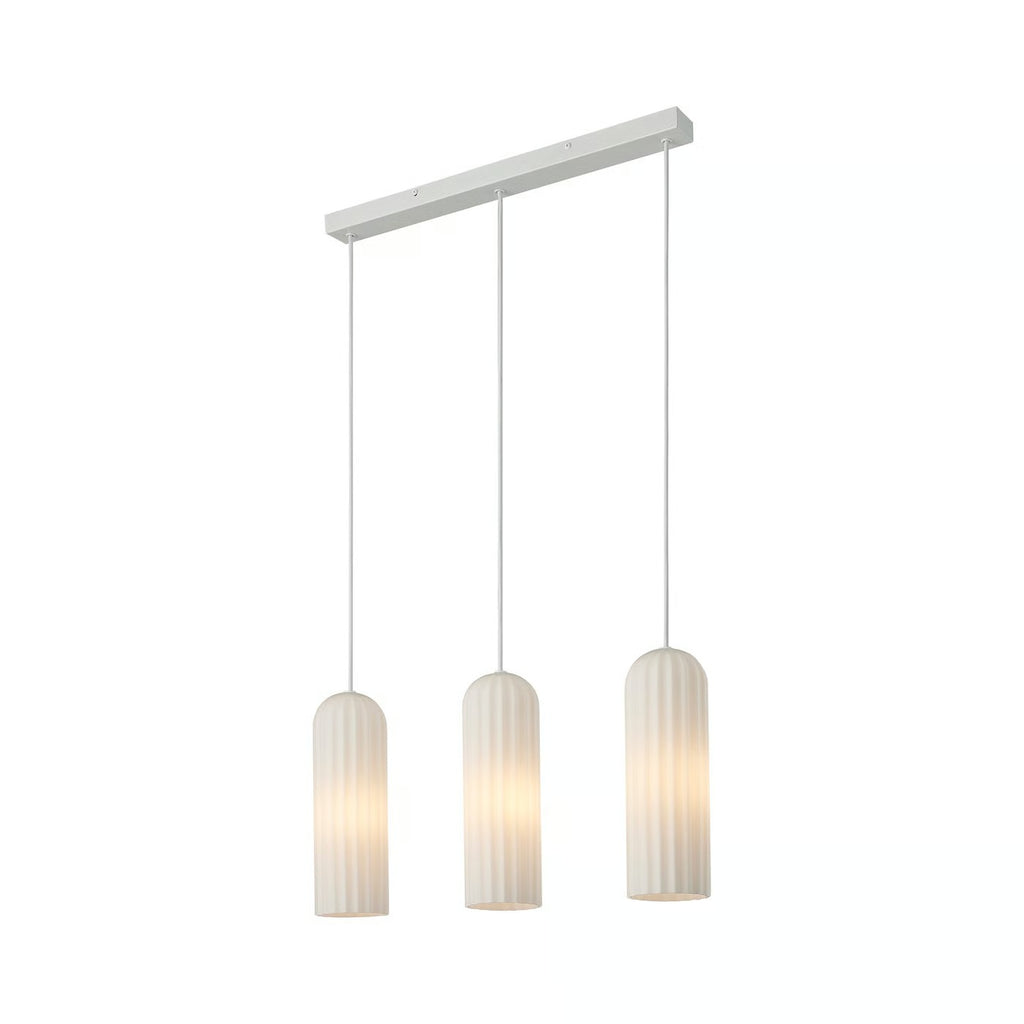 Suspension MIELLA 3-Rail verre blanc IP20 E27 - Nordlux, Intérieur