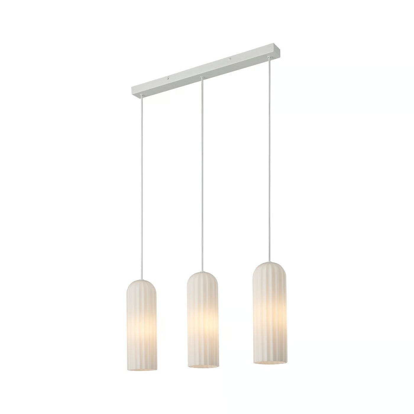 Suspension MIELLA 3-Rail verre blanc IP20 E27 - Nordlux, Intérieur
