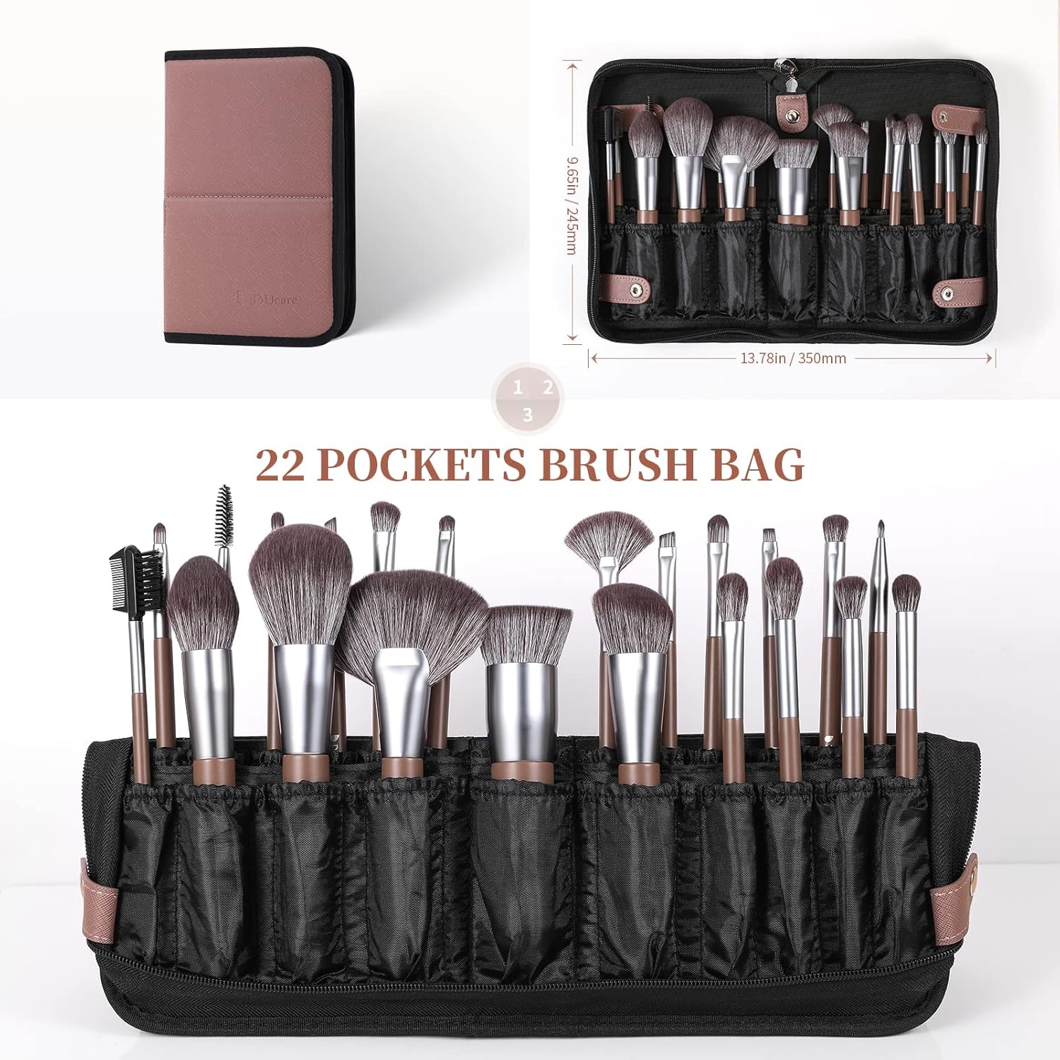 DUcare Trousse de 22 pinceaux de maquillage