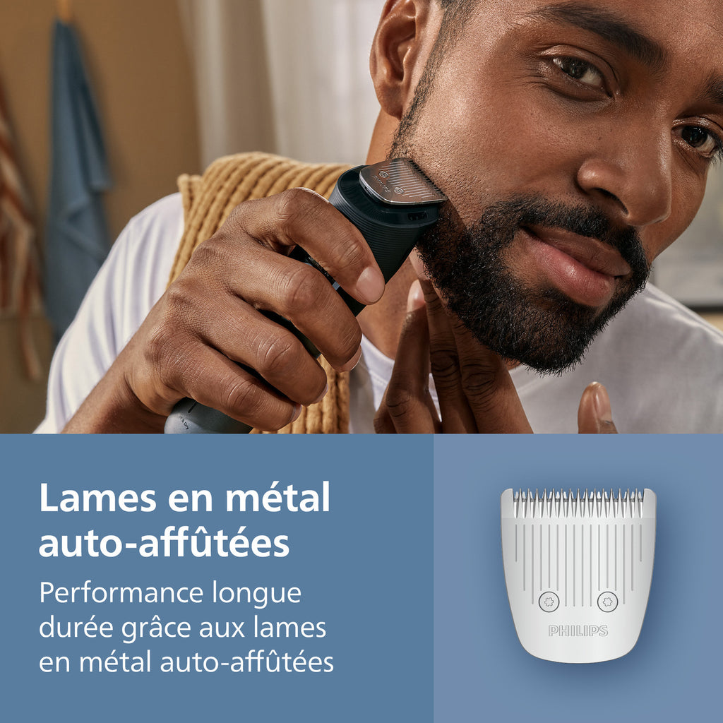Philips Series 5000 BT5780/15 Tondeuse à barbe avec aspiration intégrée, 40 hauteurs de coupe, lames auto-affûtées, étanche, entretien facile - Noir