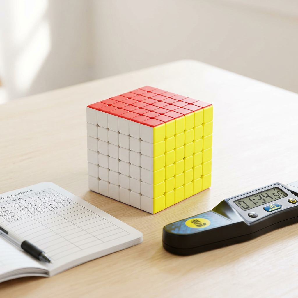 V-Cube 6x6 Speed Cube, sans Autocollants Couleur Unie, Défi Absolu Puzzle en ABS