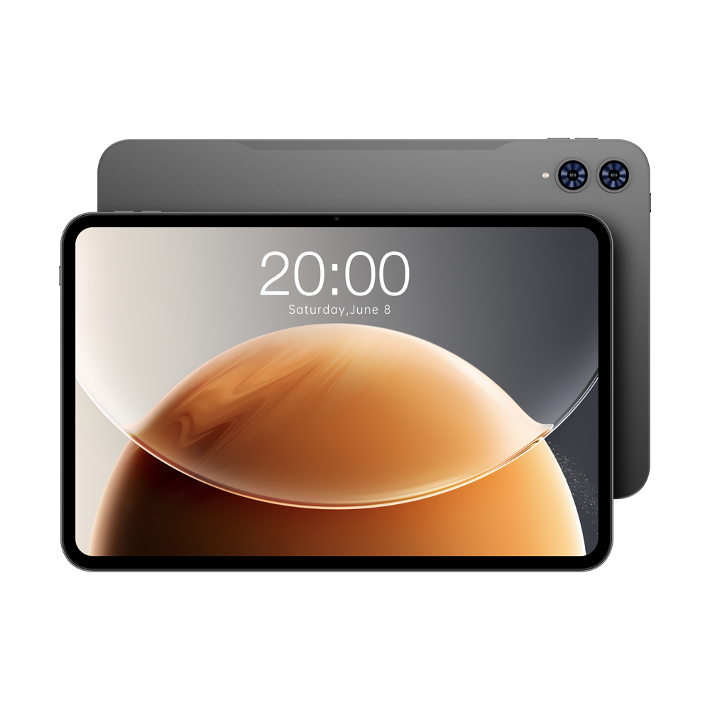 Teclast T65 : écran 13,4" 120 Hz, Android 16, processeur 2,2 GHz, 20 Go RAM (8+12 Go virt.) + 128 Go, double SIM 4G + Wi-Fi 5G, Widevine L1, 13 MP, BT5.0, GPS, housse + clavier BT.