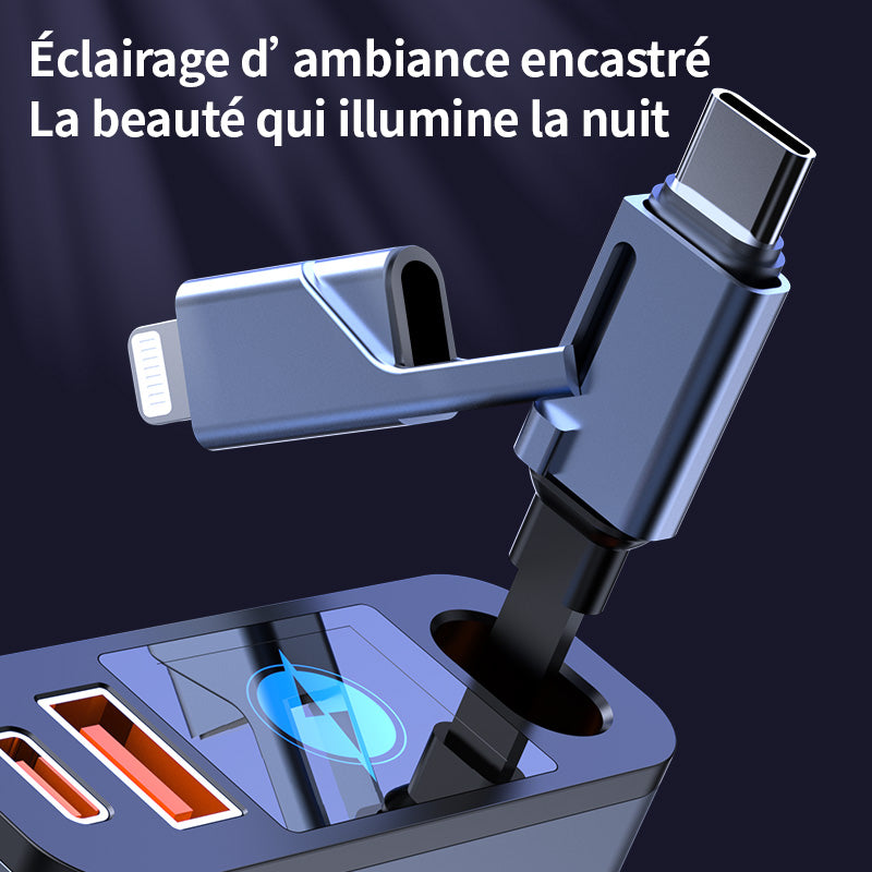ATSHARK K006S Chargeur de voiture Verre/plastique technique PC+ABS/alliage d'aluminium 1 pièce Bleu noir