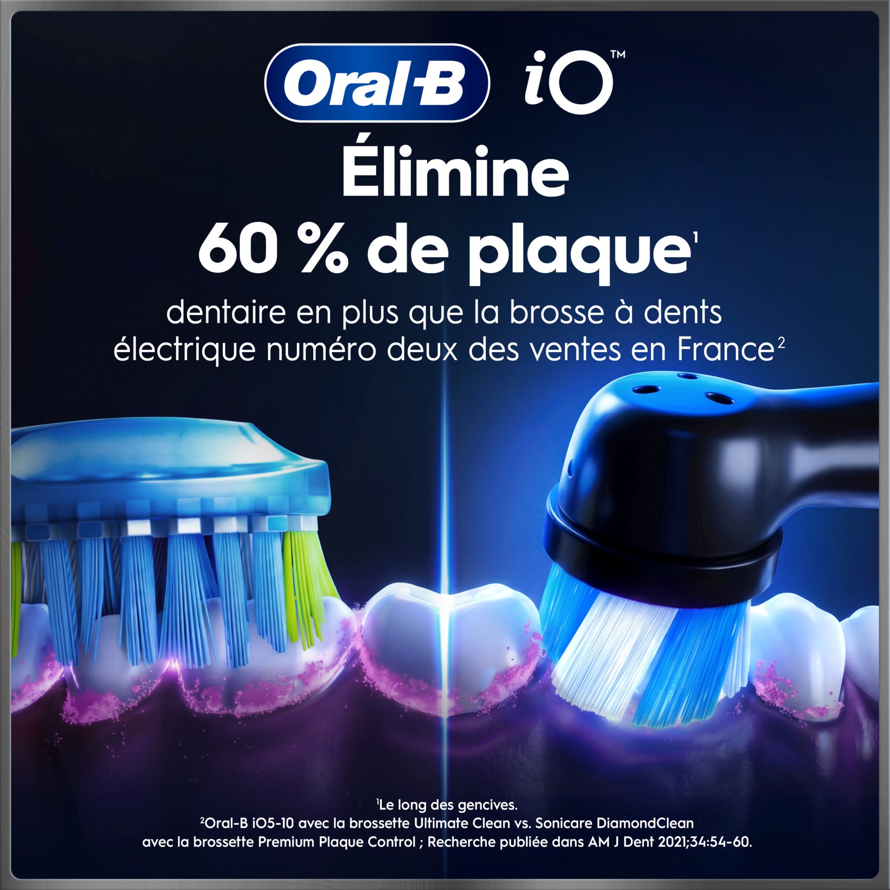 Oral-B iO 10 Noir Cosmique - Brosse à Dents Électrique Rechargeable avec Étui de Voyage Chargeur et 1 Brossette