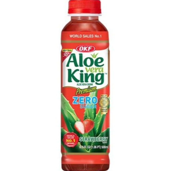 OKF Boisson à l’aloe vera à la fraise sans sucre