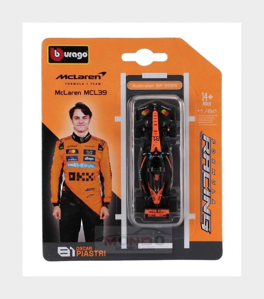 Bburago 1/64 Racing - F1 2025 McLaren MCL39 GP d'Australie #81 O.Piastri