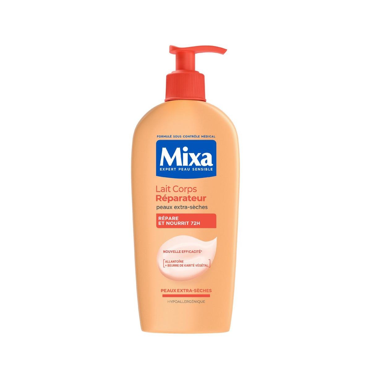 Mixa Lait Corporel Réparateur pour Peaux Extra Sèches, 250 ml