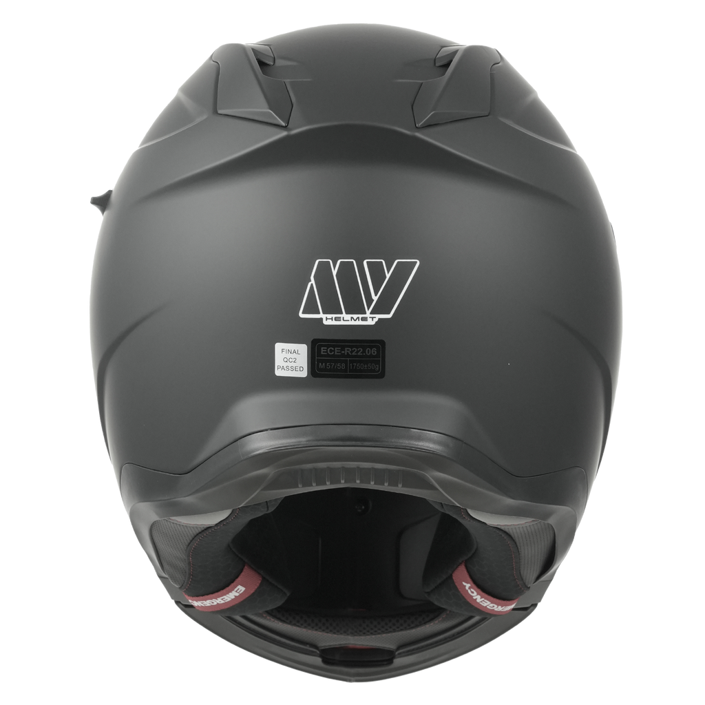 MY Casque de moto modulable intégral 935 Homologué ECE 22.06 à double visière Noir mat XXL