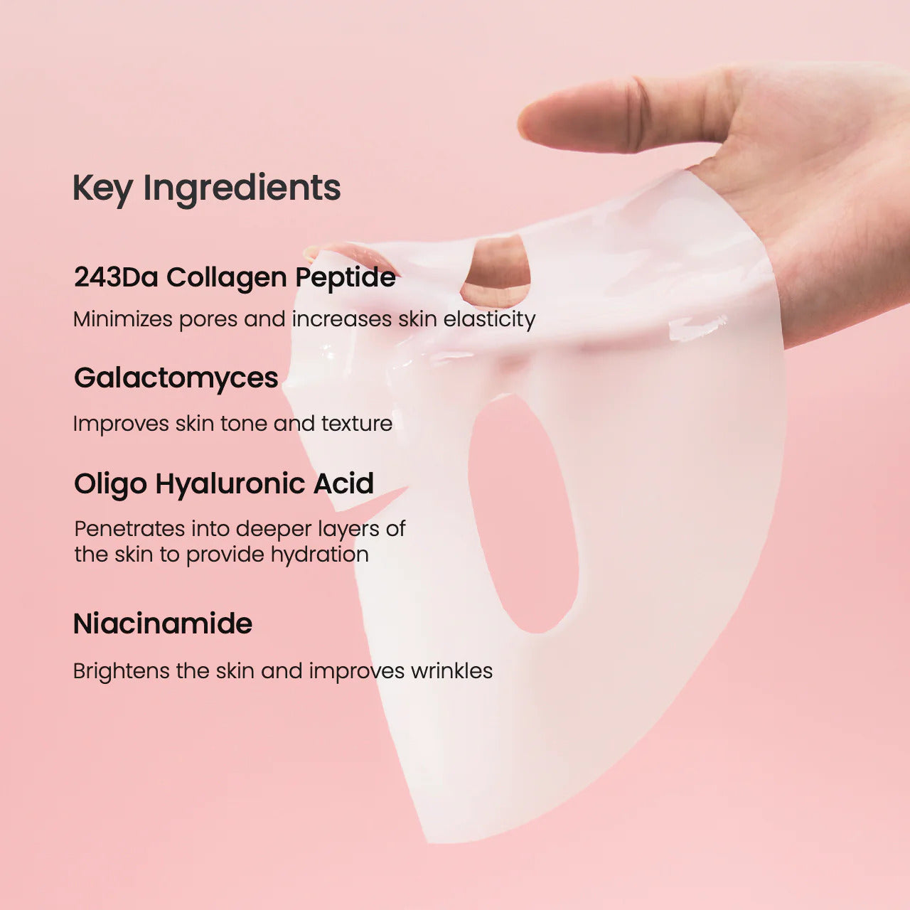 Biodance Masque Visage Collagen-Real Deep 34 g x 4 pcs - Hydratant et Raffermissant
