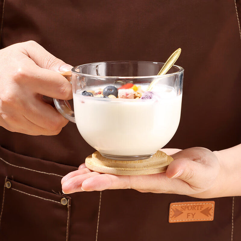 BJ Tasse à Lait 450ml avec Cuillère, Pack Unitaire
