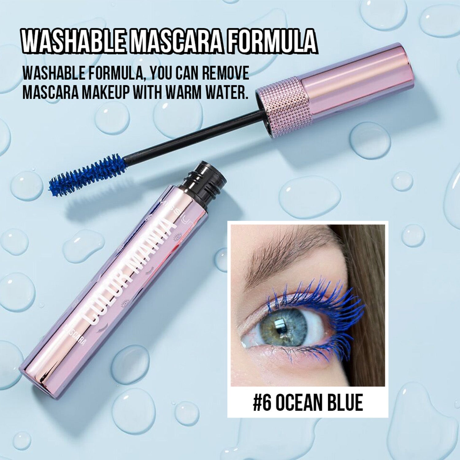 MISSLYN Color Mania Coffret de mascara n°2 - 1 noir, 3 bordeaux et 6 bleu océan